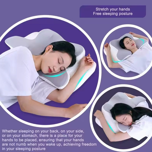 >Oreiller papillon ergonomique à mémoire de forme